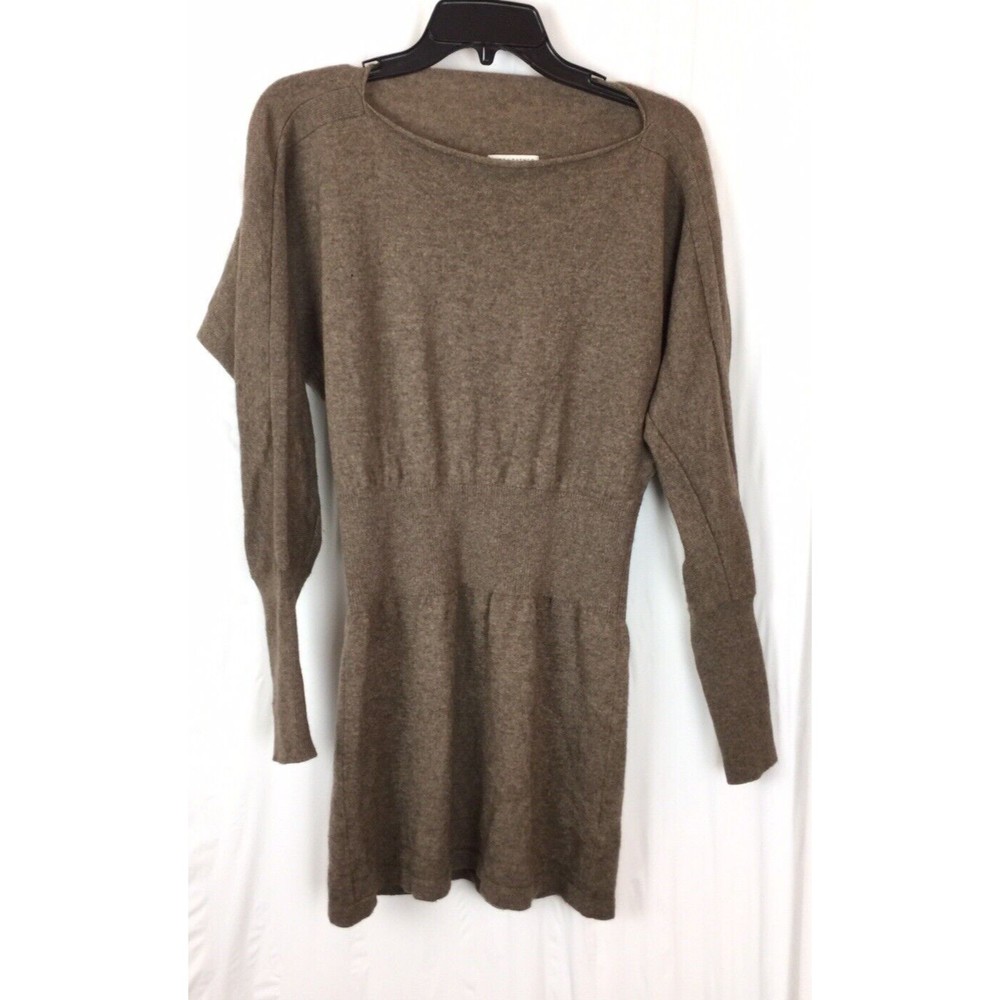 Lutz & Patmos Women’s Tunic Top Brown Long Tapered Sleeves Preowned Flaw No Size